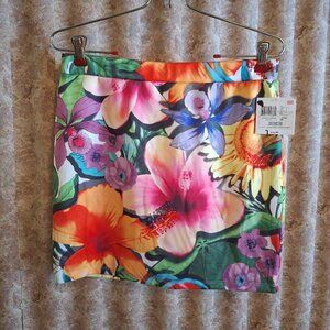 NWT Joe Boxer bright floral stretch miniskirt size M